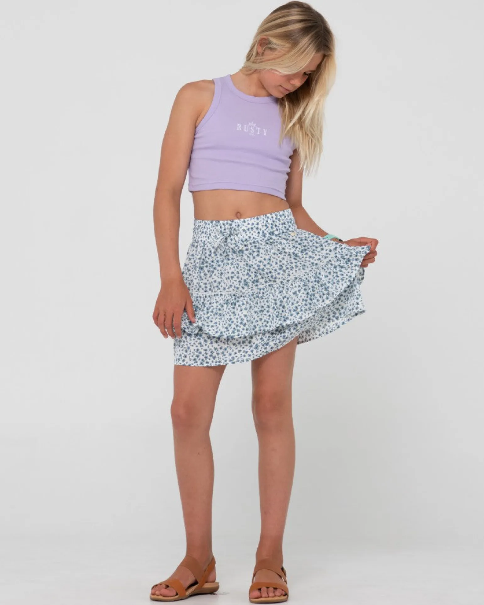 Balnear Minifalda Estampado Floral Nina>Rusty Flash Sale