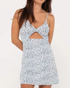 Balnear Minivestido Con Aberturas Y Estampado Floral><noscript><img width=