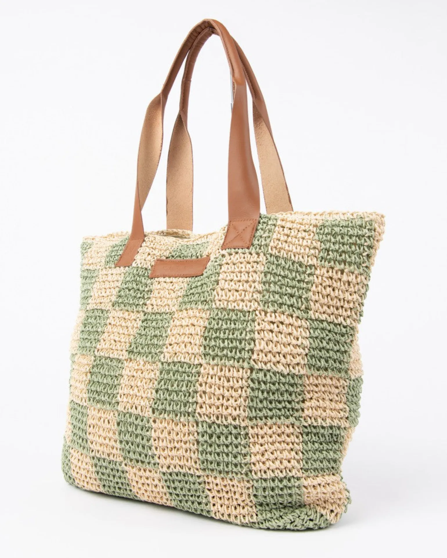 Bolso De Playa De Paja Checkmate>Rusty Cheap