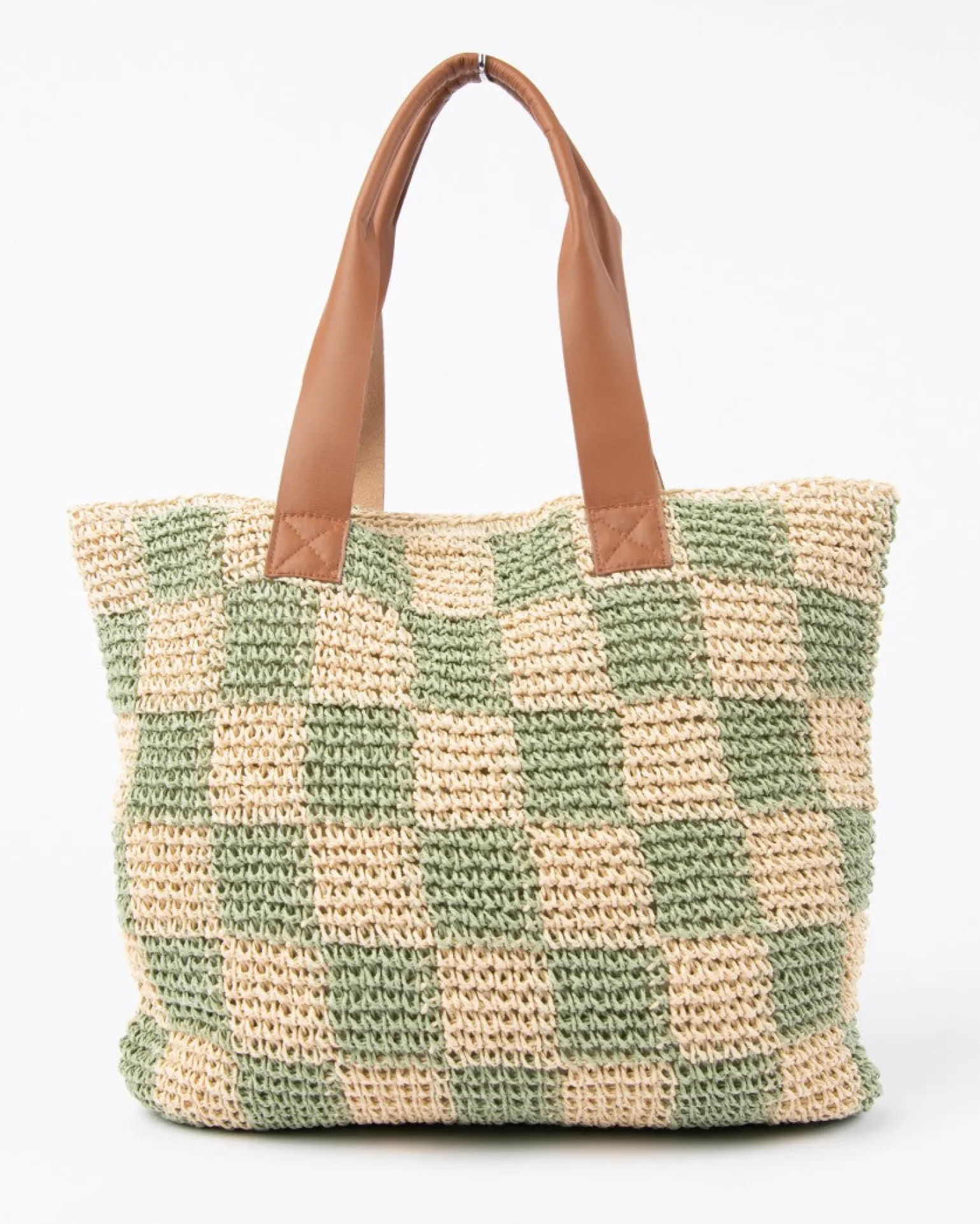 Bolso De Playa De Paja Checkmate>Rusty Cheap
