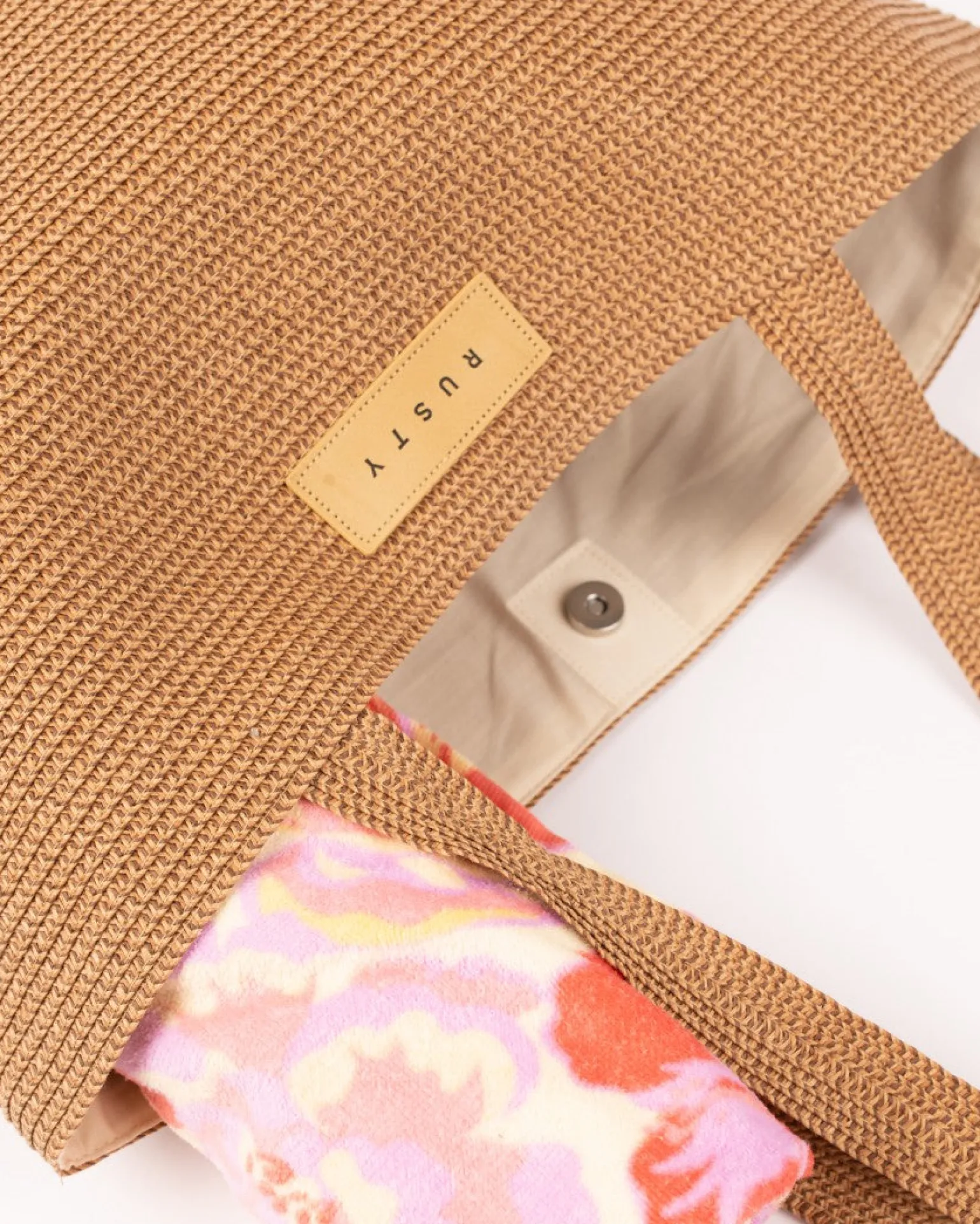 Bolso De Playa De Paja Gisele>Rusty New