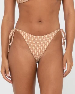 Braguita De Bikini A Media Pierna Con Estampado Panama Y Lazo Lateral>Rusty Best Sale