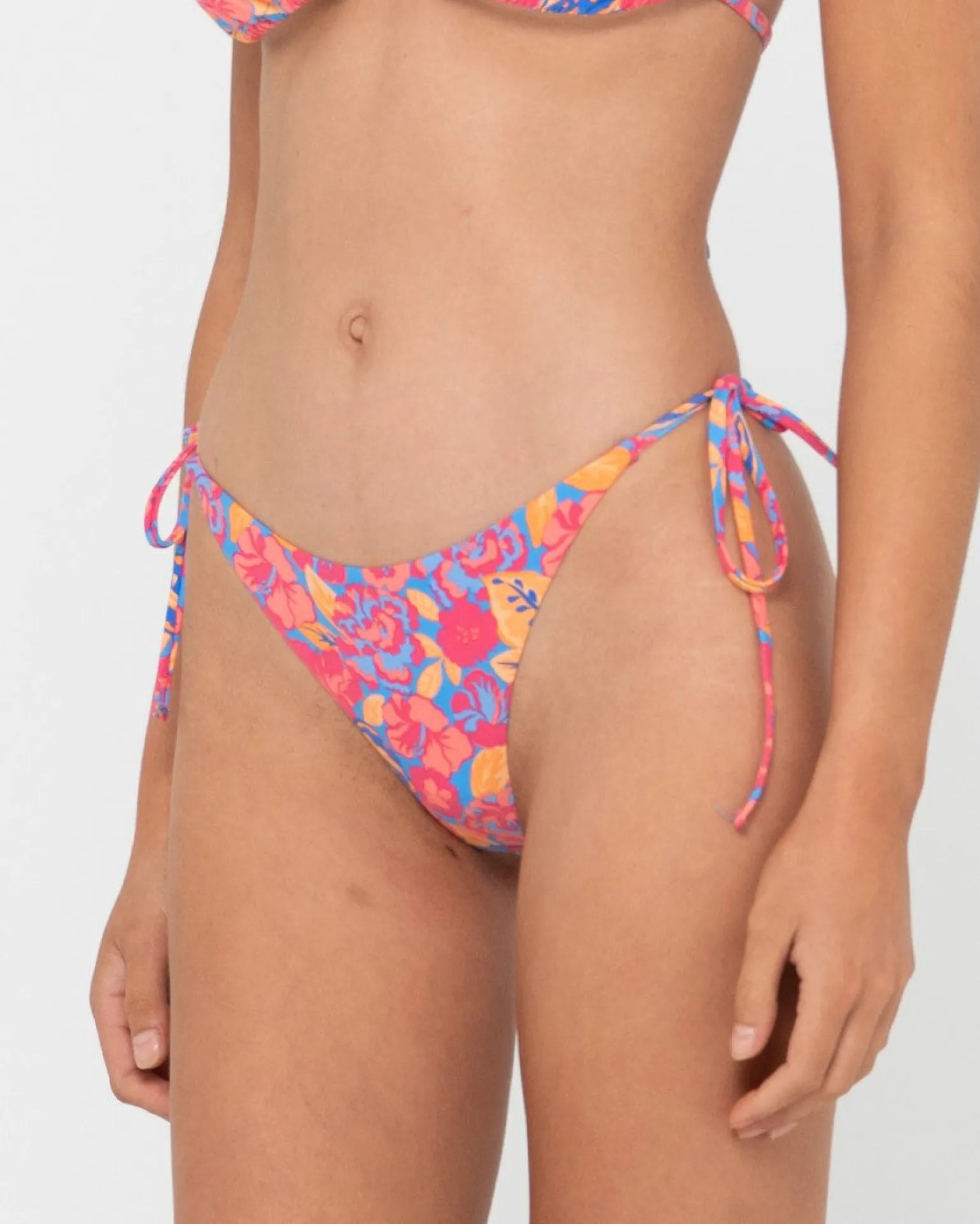 Braguitas De Bikini Brasilenas Con Lazo Lateral Y Estampado Rio Hibiscus>Rusty Cheap