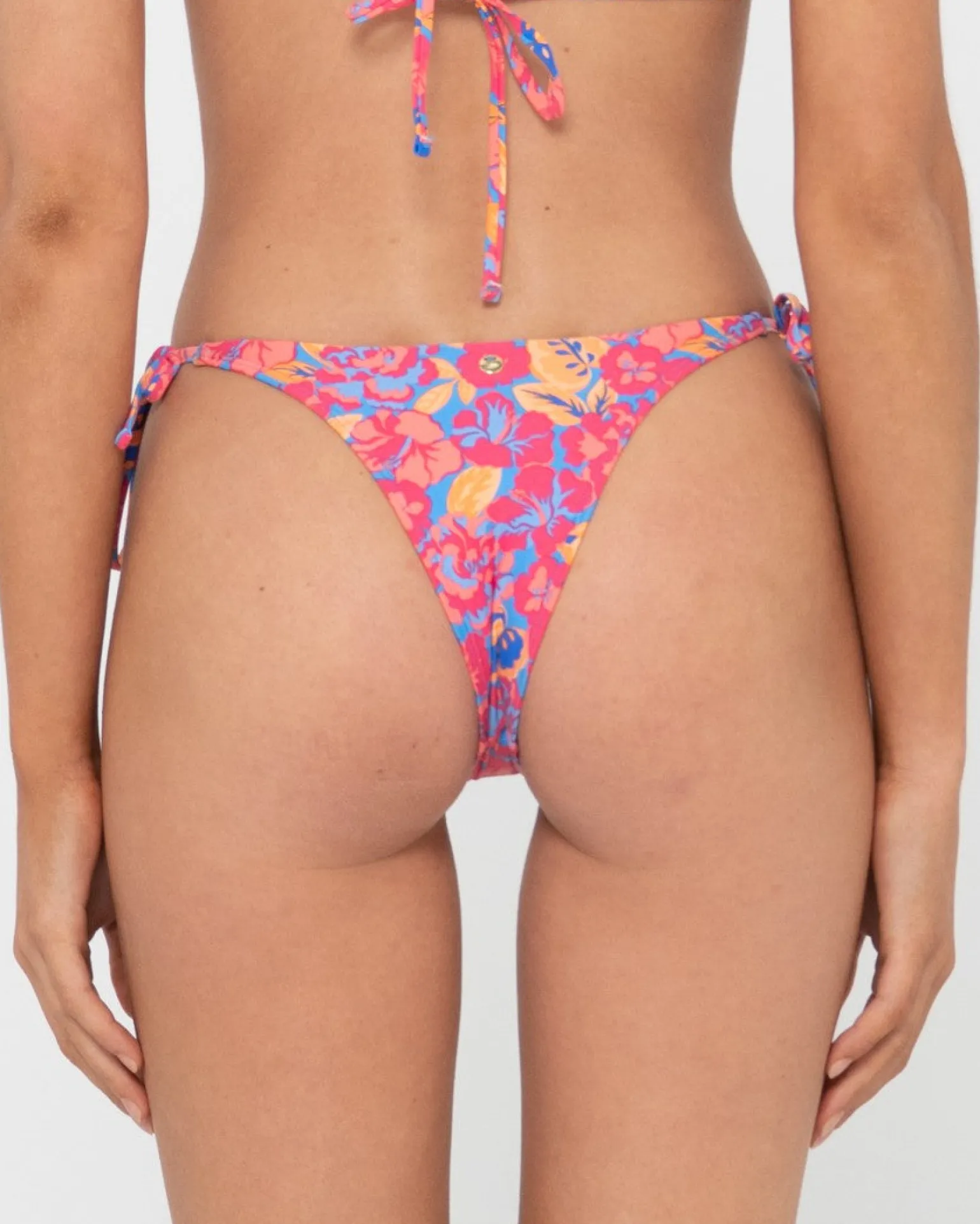 Braguitas De Bikini Brasilenas Con Lazo Lateral Y Estampado Rio Hibiscus>Rusty Cheap