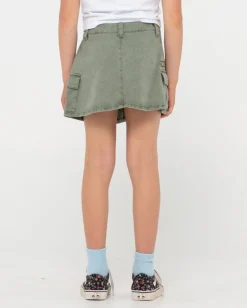 Brooks Falda Cargo De Sarga De Talle Bajo Para Ninas><noscript><img width=