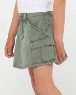 Brooks Falda Cargo De Sarga De Talle Bajo Para Ninas><noscript><img width=