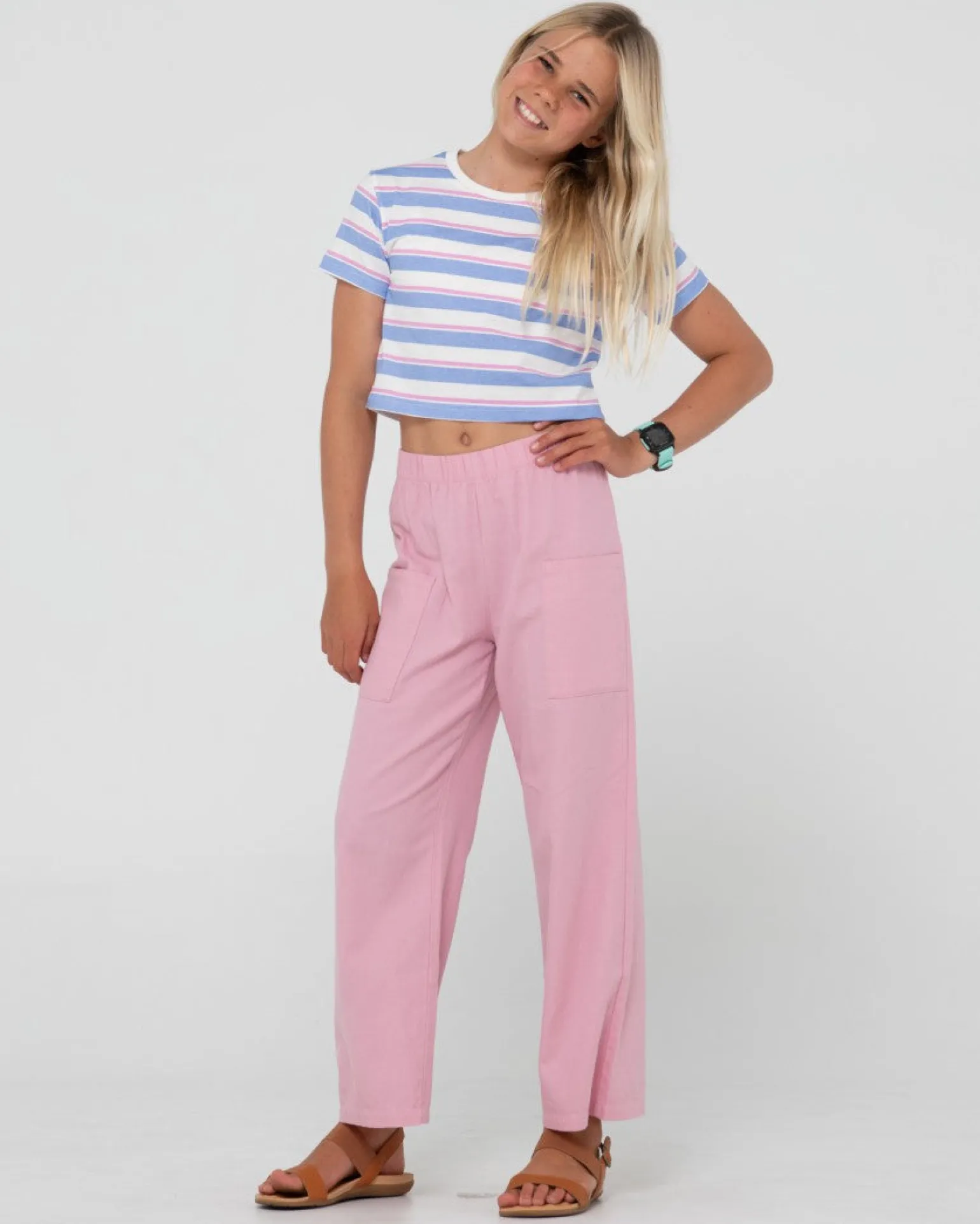 Camila Camiseta Corta A Rayas Para Ninas>Rusty Cheap