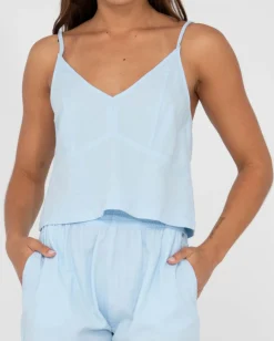 Cami Lencero Con Cuello En V De Agua Dulce><noscript><img width=
