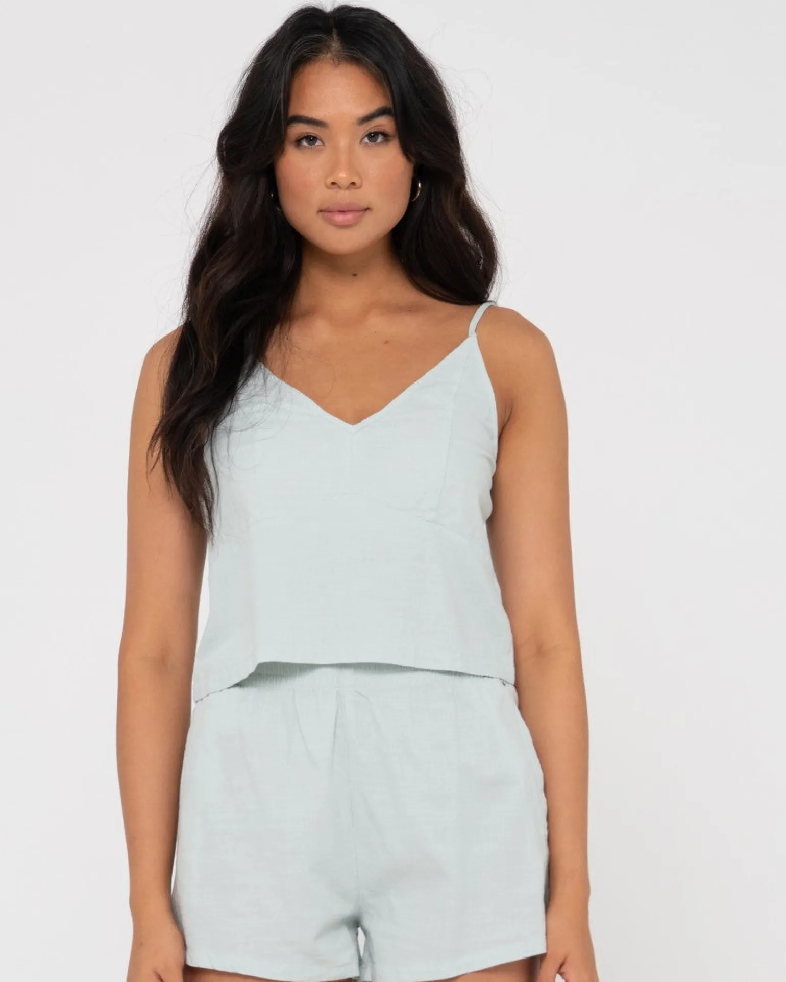 Cami Lencero Con Cuello En V De Agua Dulce>Rusty New