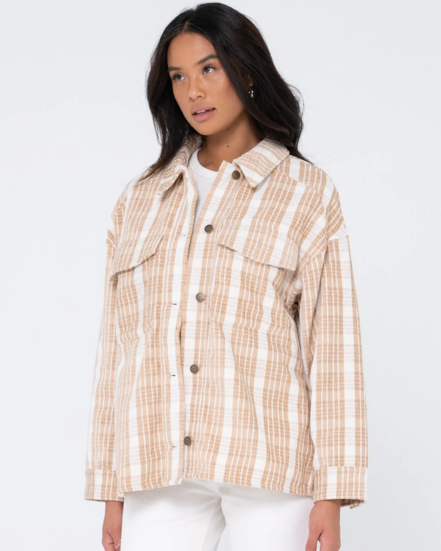 Camisa A Cuadros Extragrande Con Tallo>Rusty Fashion