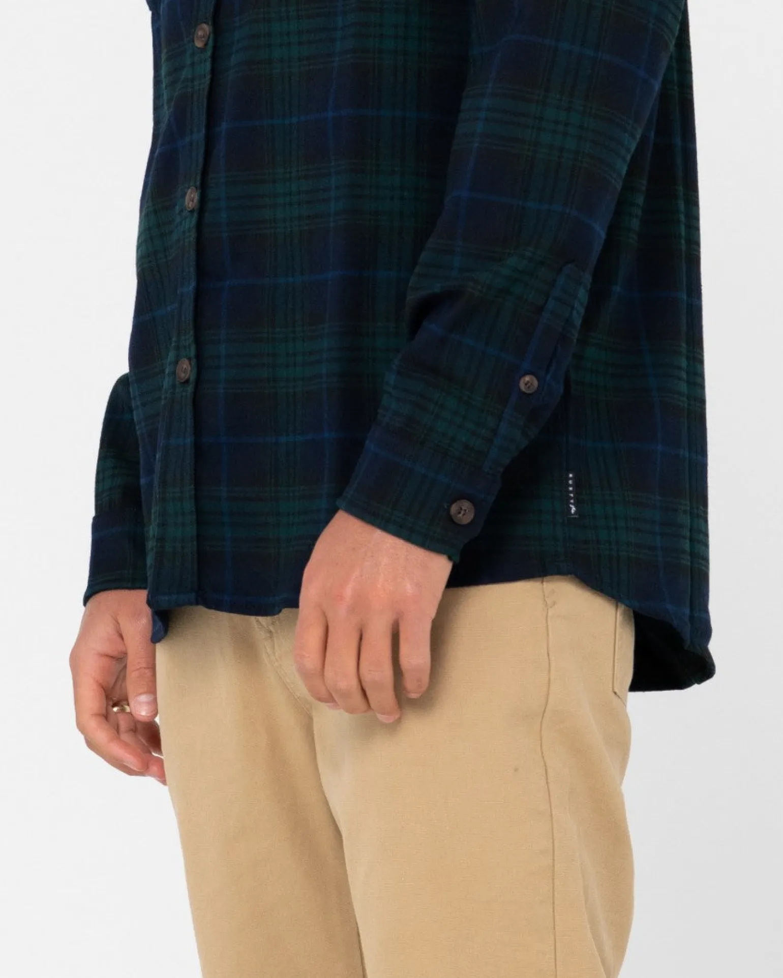 Camisa De Franela De Manga Larga Con Reloj Negro>Rusty Cheap