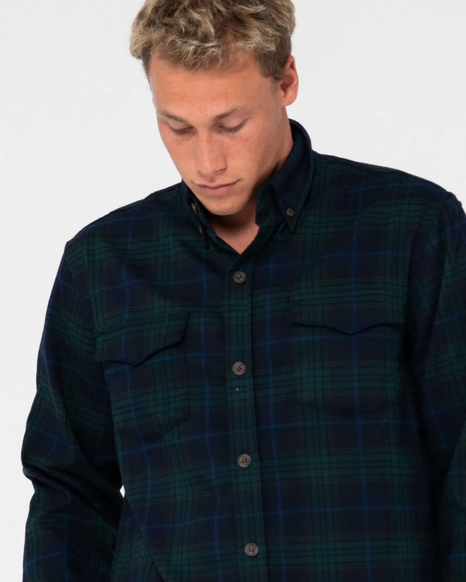 Camisa De Franela De Manga Larga Con Reloj Negro>Rusty Cheap