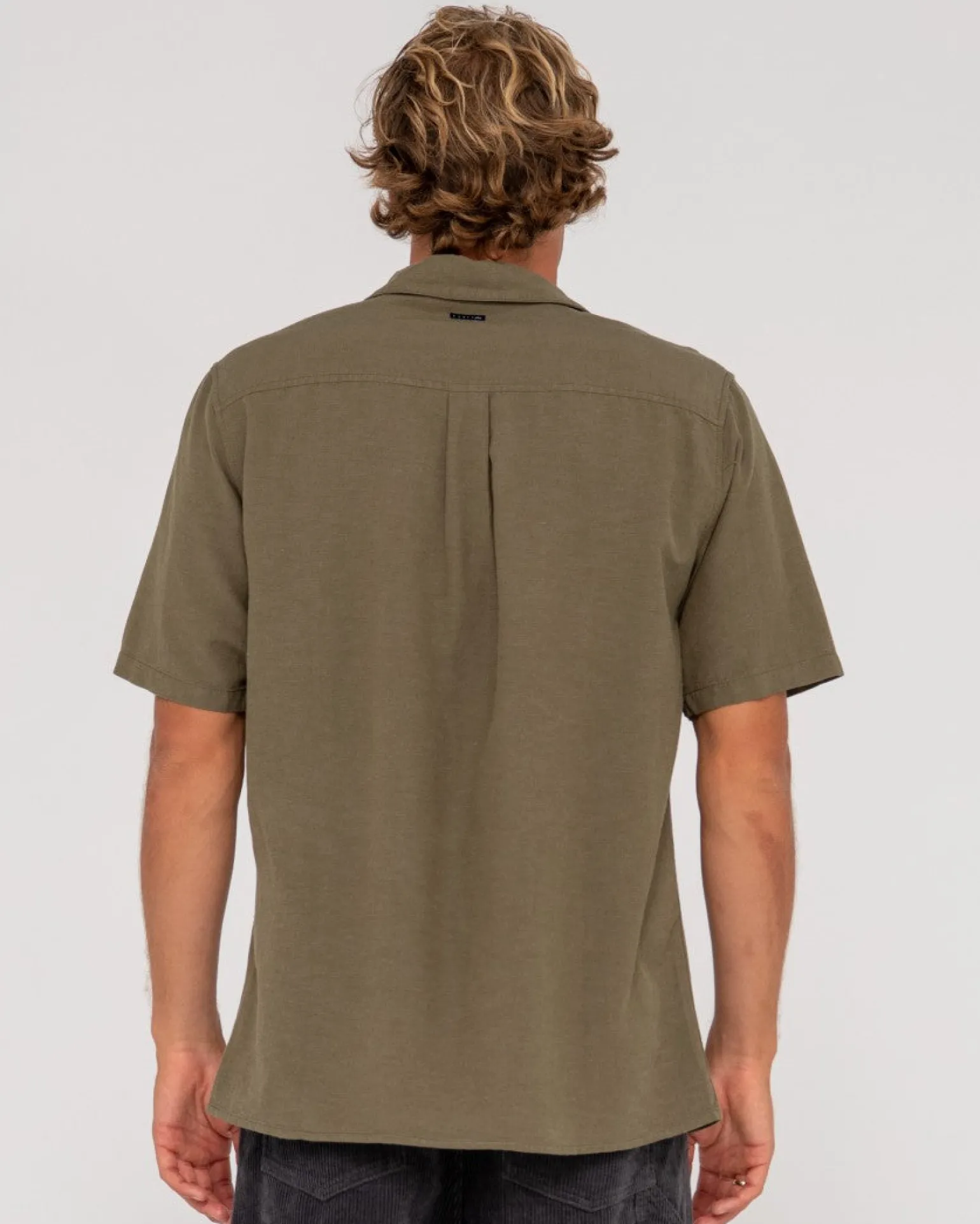 Camisa De Lino De Manga Corta Greaser Overtone>Rusty Clearance