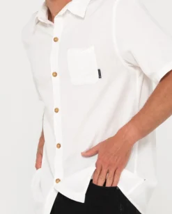 Camisa De Lino De Manga Corta Overtone><noscript><img width=
