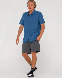 Camisa De Lino De Manga Corta Overtone><noscript><img width=