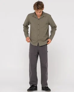 Camisa De Lino De Manga Larga Overtone><noscript><img width=