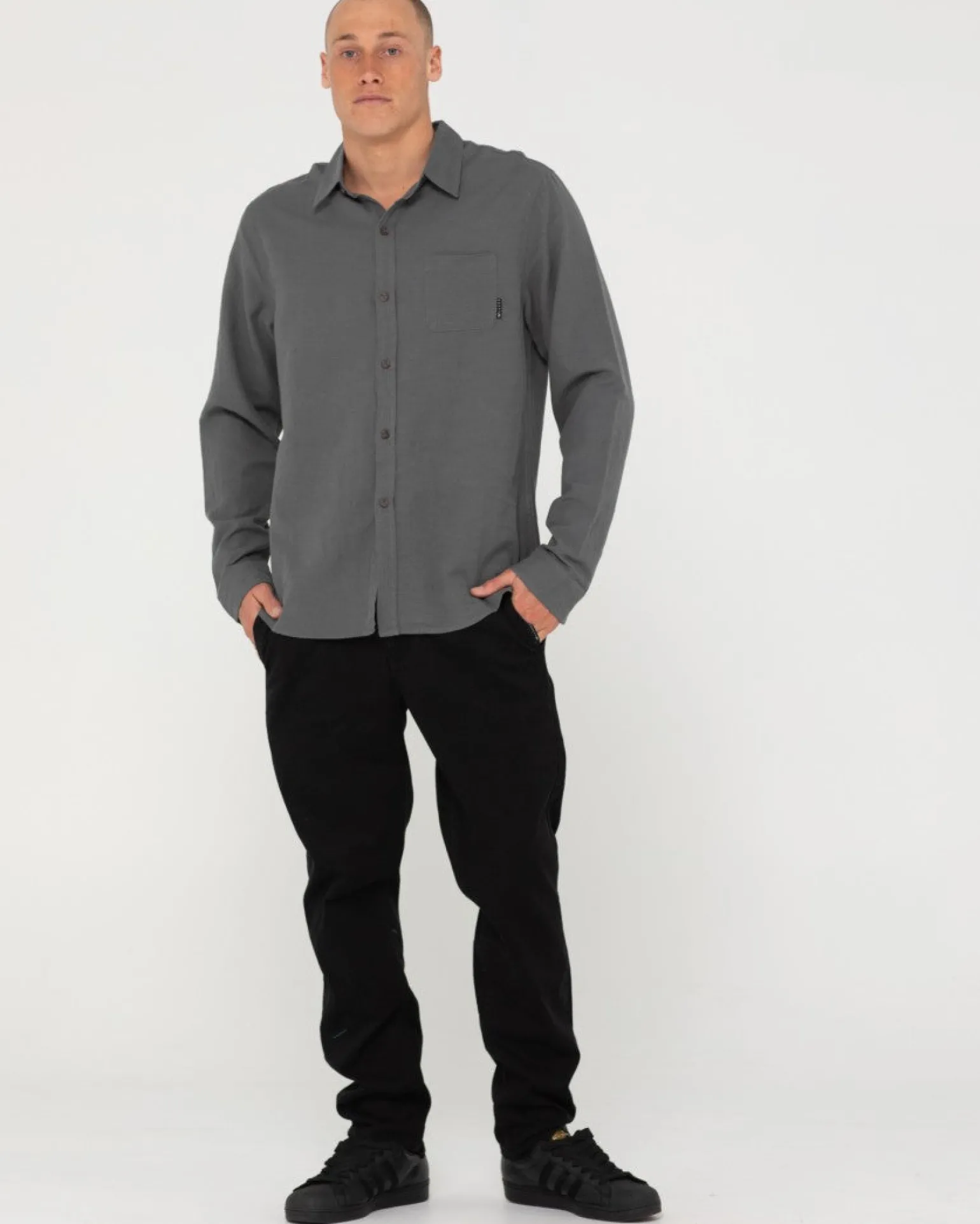 Camisa De Lino De Manga Larga Overtone>Rusty Best Sale