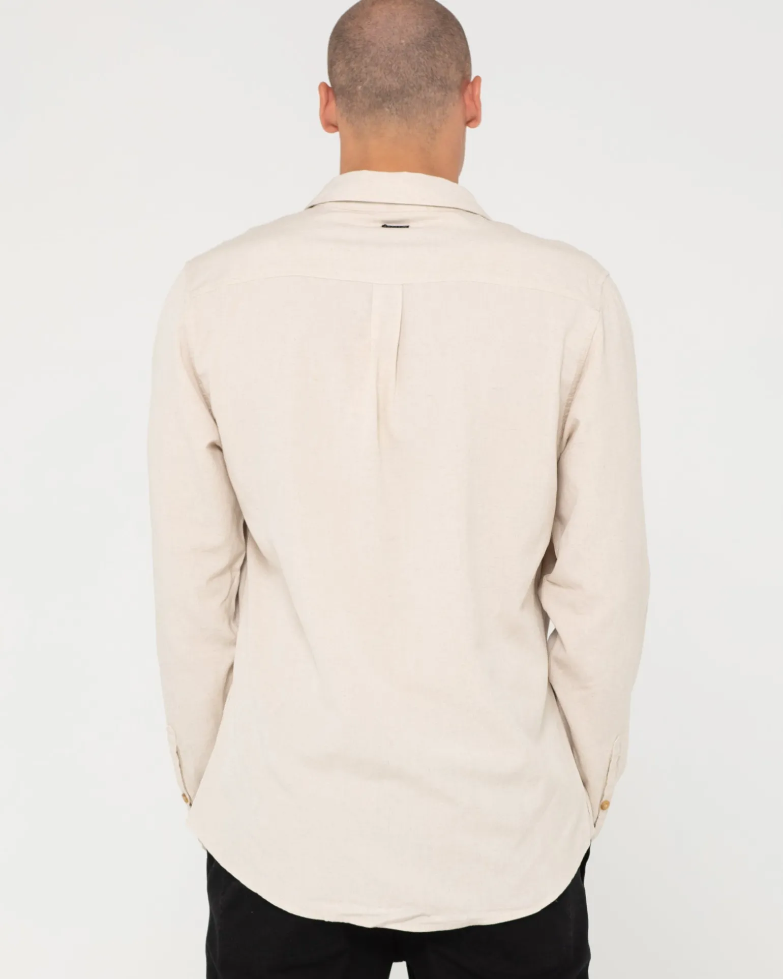 Camisa De Lino De Manga Larga Overtone>Rusty Discount