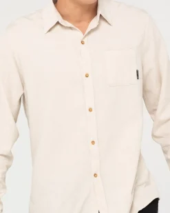 Camisa De Lino De Manga Larga Overtone><noscript><img width=