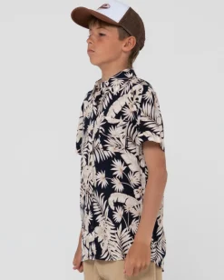 Camisa De Manga Corta Con Estampado Line Up Para Nino><noscript><img width=