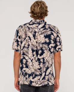 Camisa De Manga Corta De Ajuste Relajado Line Up>Rusty Best