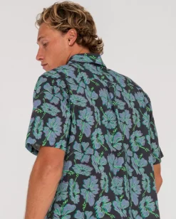Camisa De Manga Corta De Ajuste Relajado Hi Viscus Ramie><noscript><img width=
