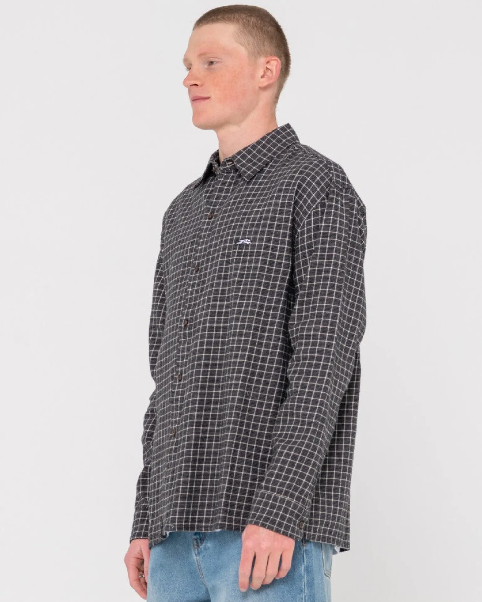 Camisa De Manga Larga A Cuadros Relajados De Datsun>Rusty Sale