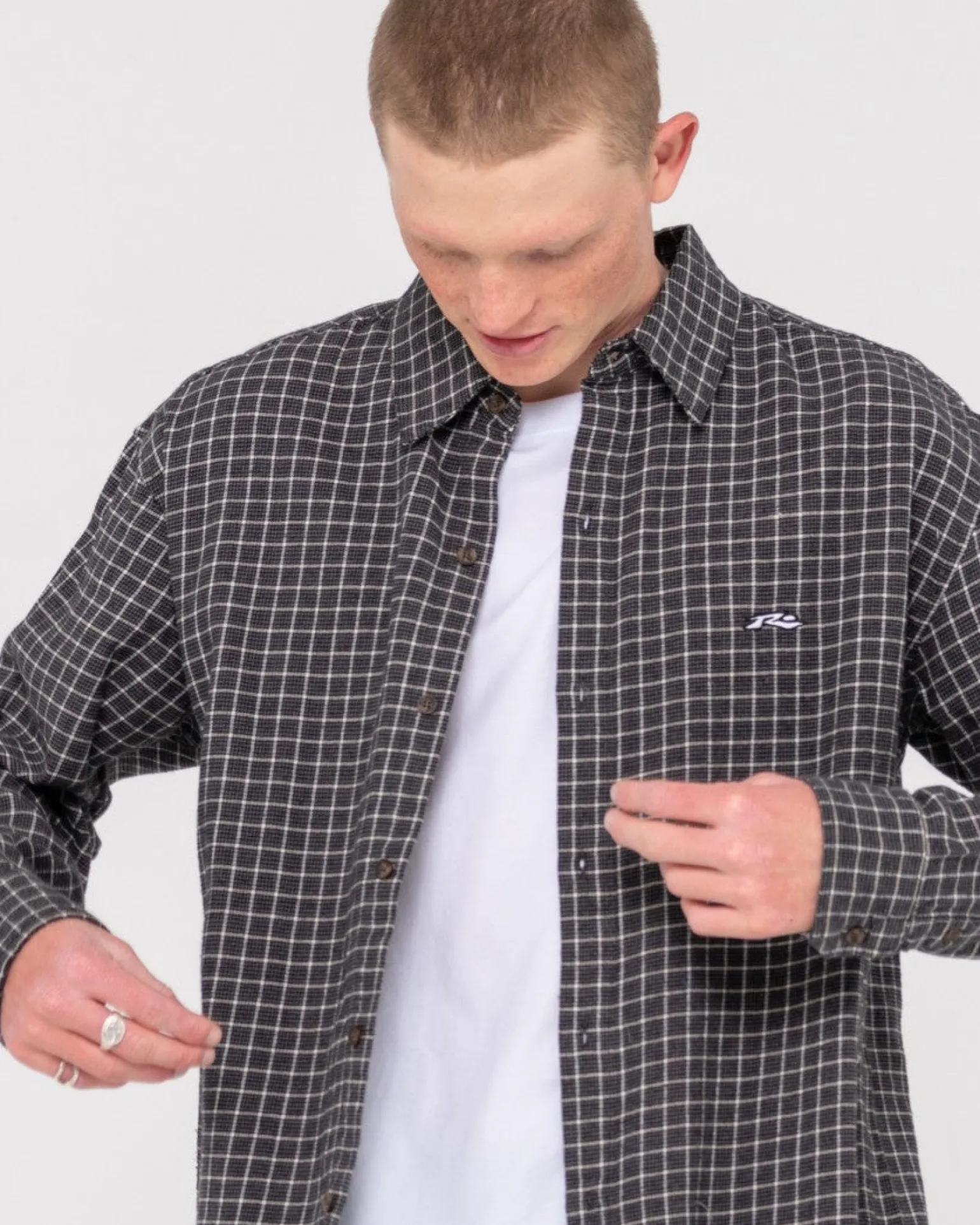 Camisa De Manga Larga A Cuadros Relajados De Datsun>Rusty Sale