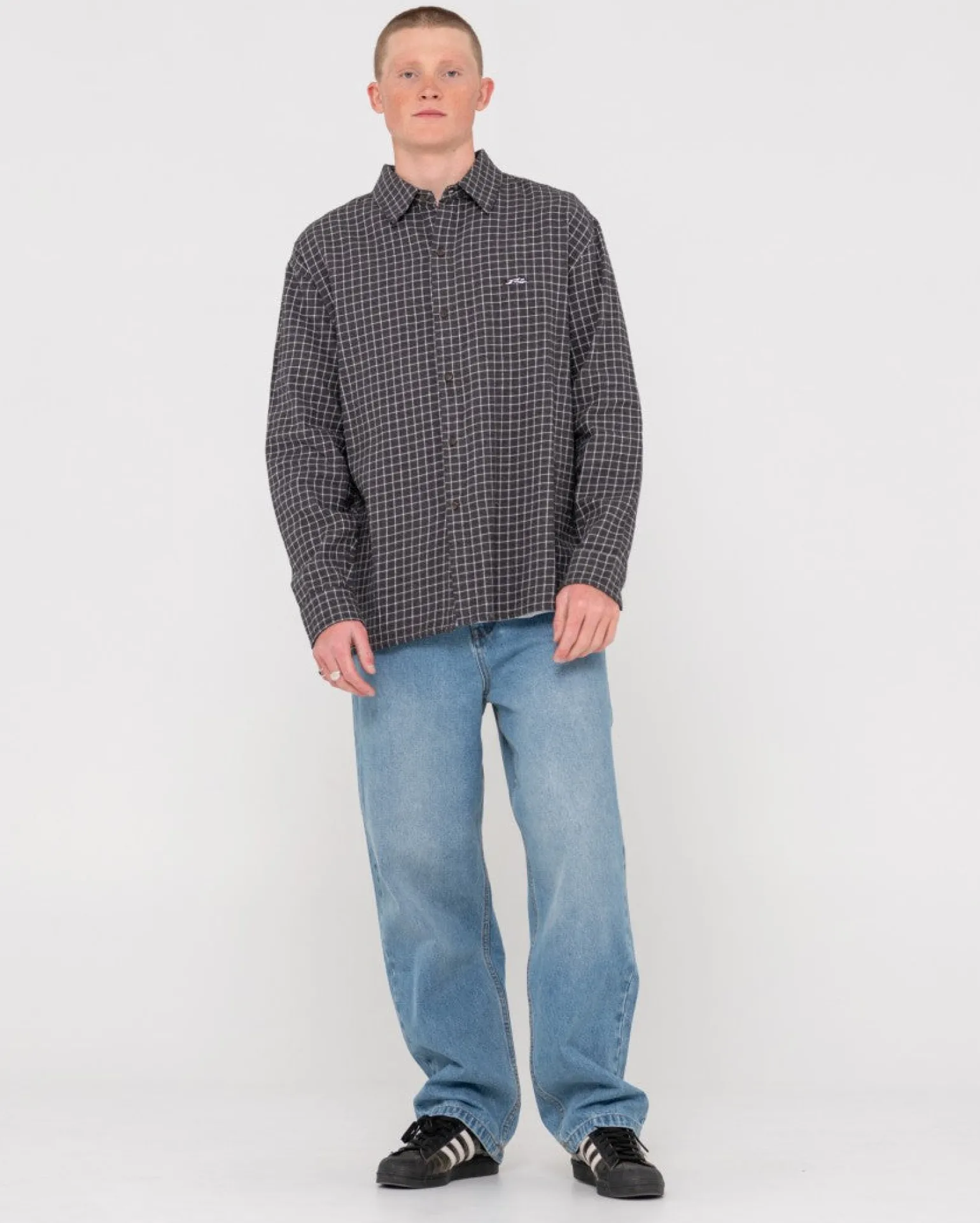 Camisa De Manga Larga A Cuadros Relajados De Datsun>Rusty Sale