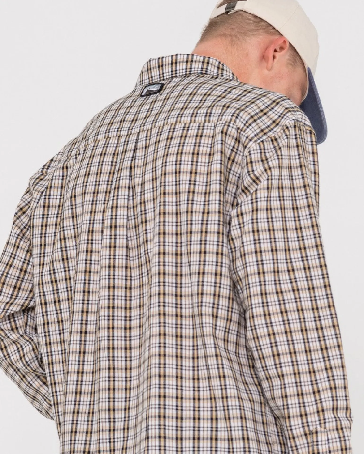 Camisa De Manga Larga A Cuadros Relajados De Datsun>Rusty Shop