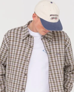 Camisa De Manga Larga A Cuadros Relajados De Datsun><noscript><img width=