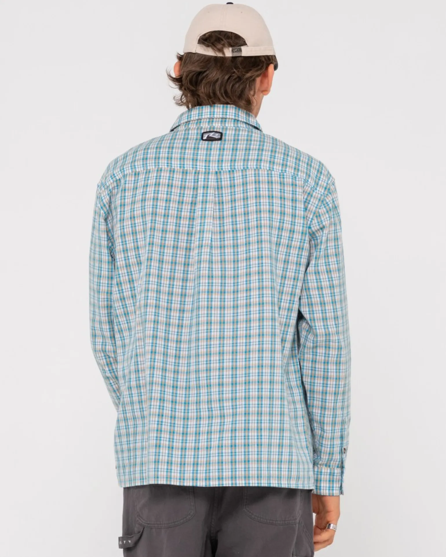 Camisa De Manga Larga A Cuadros Relajados De Datsun>Rusty Clearance