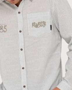 Camisa De Manga Larga De Lino Boat Day><noscript><img width=