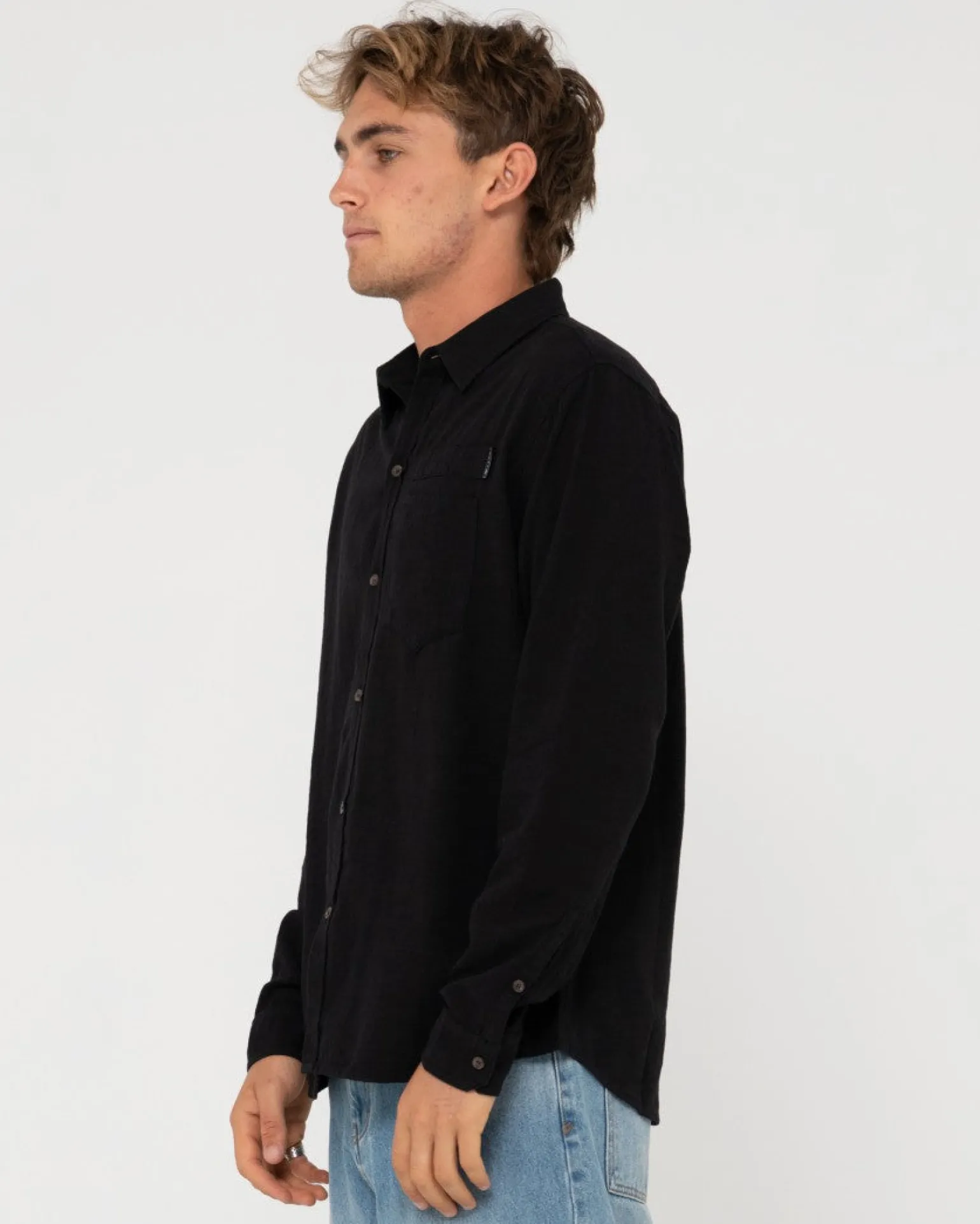 Camisa De Manga Larga De Lino Yuma>Rusty Hot