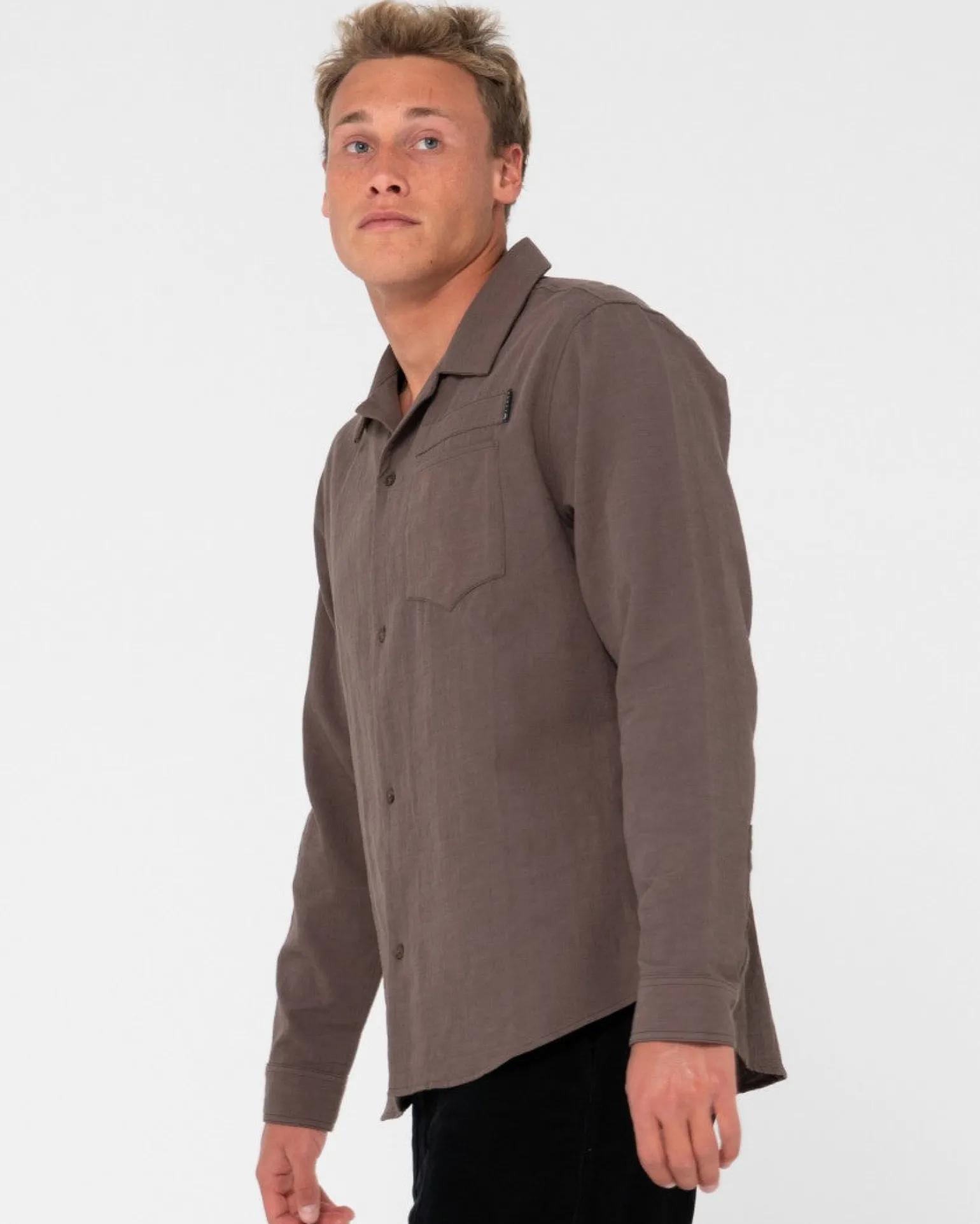 Camisa De Manga Larga De Lino Yuma>Rusty Clearance