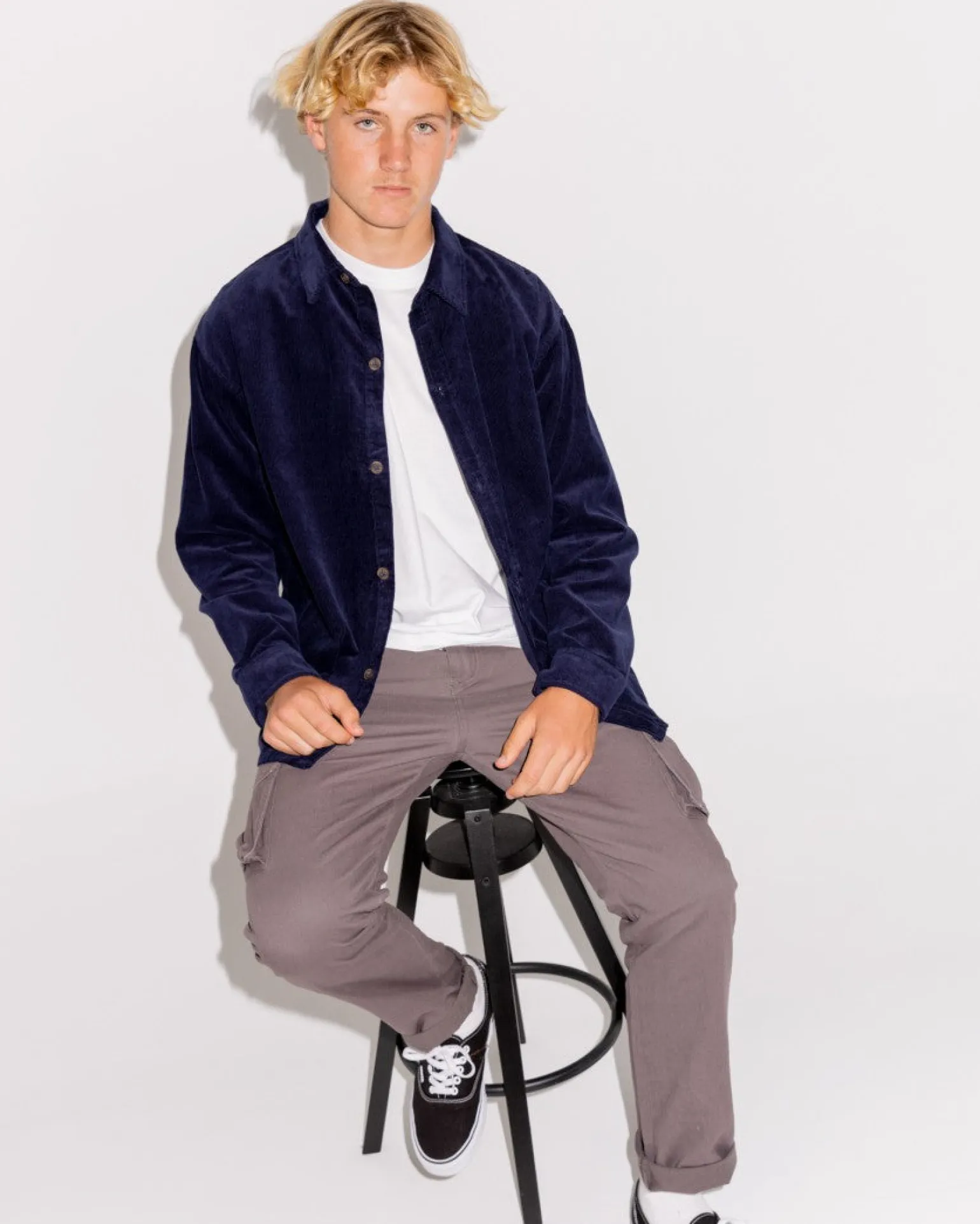 Camisa De Pana De Manga Larga Ballena Blanca>Rusty Cheap