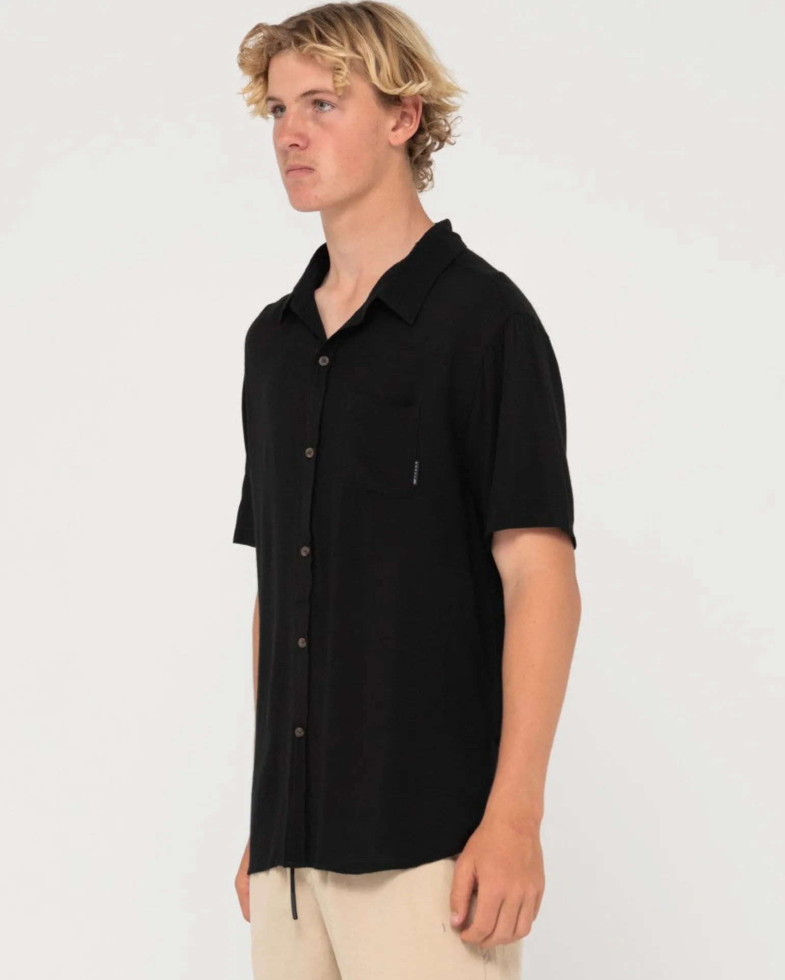 Camisa De Rayon De Manga Corta Razor Blade>Rusty Hot