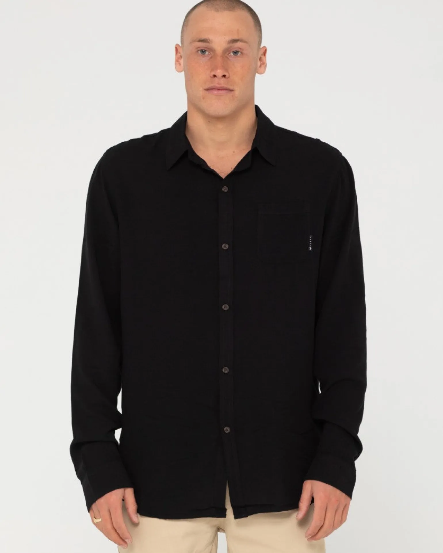Camisa De Rayon De Manga Larga Razor>Rusty Discount
