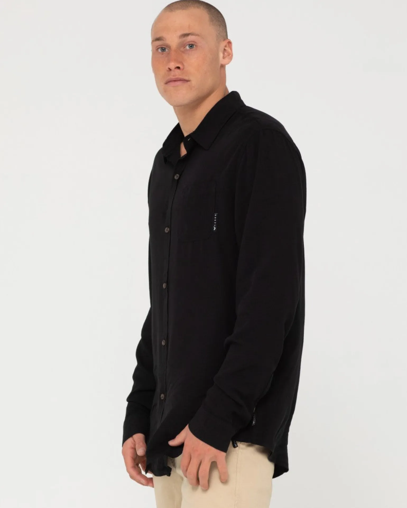 Camisa De Rayon De Manga Larga Razor>Rusty Discount