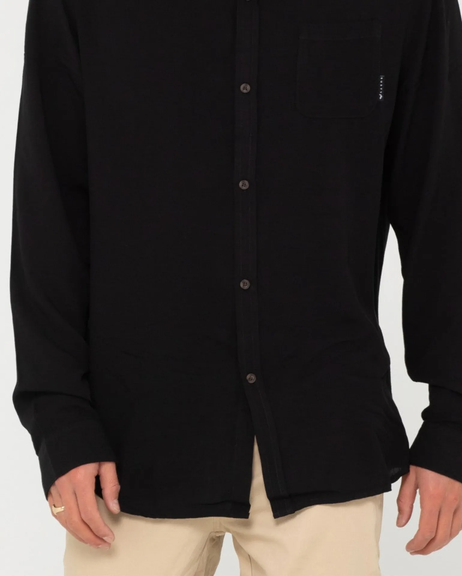 Camisa De Rayon De Manga Larga Razor>Rusty Discount