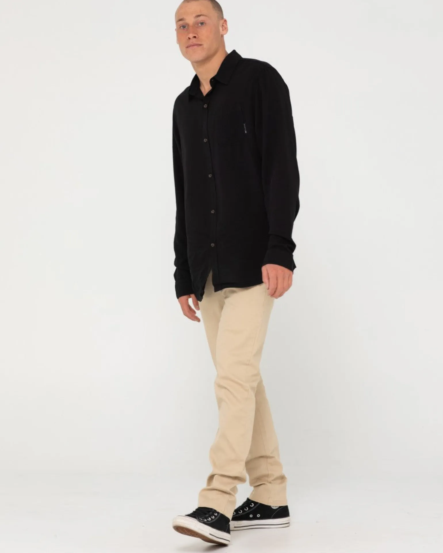 Camisa De Rayon De Manga Larga Razor>Rusty Discount