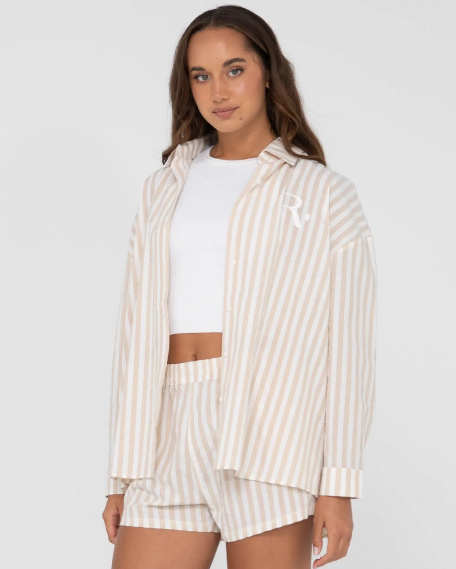 Camisa Extragrande A Rayas Mackenzie>Rusty Online