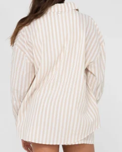 Camisa Extragrande A Rayas Mackenzie><noscript><img width=