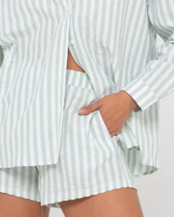 Camisa Extragrande A Rayas Mackenzie><noscript><img width=