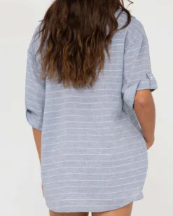 Camisa Extragrande A Rayas Siena><noscript><img width=