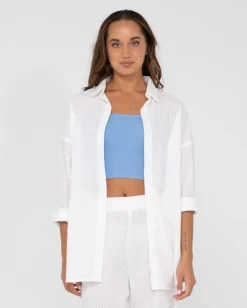 Camisa Extragrande De Manga Larga Isabelle>Rusty Clearance