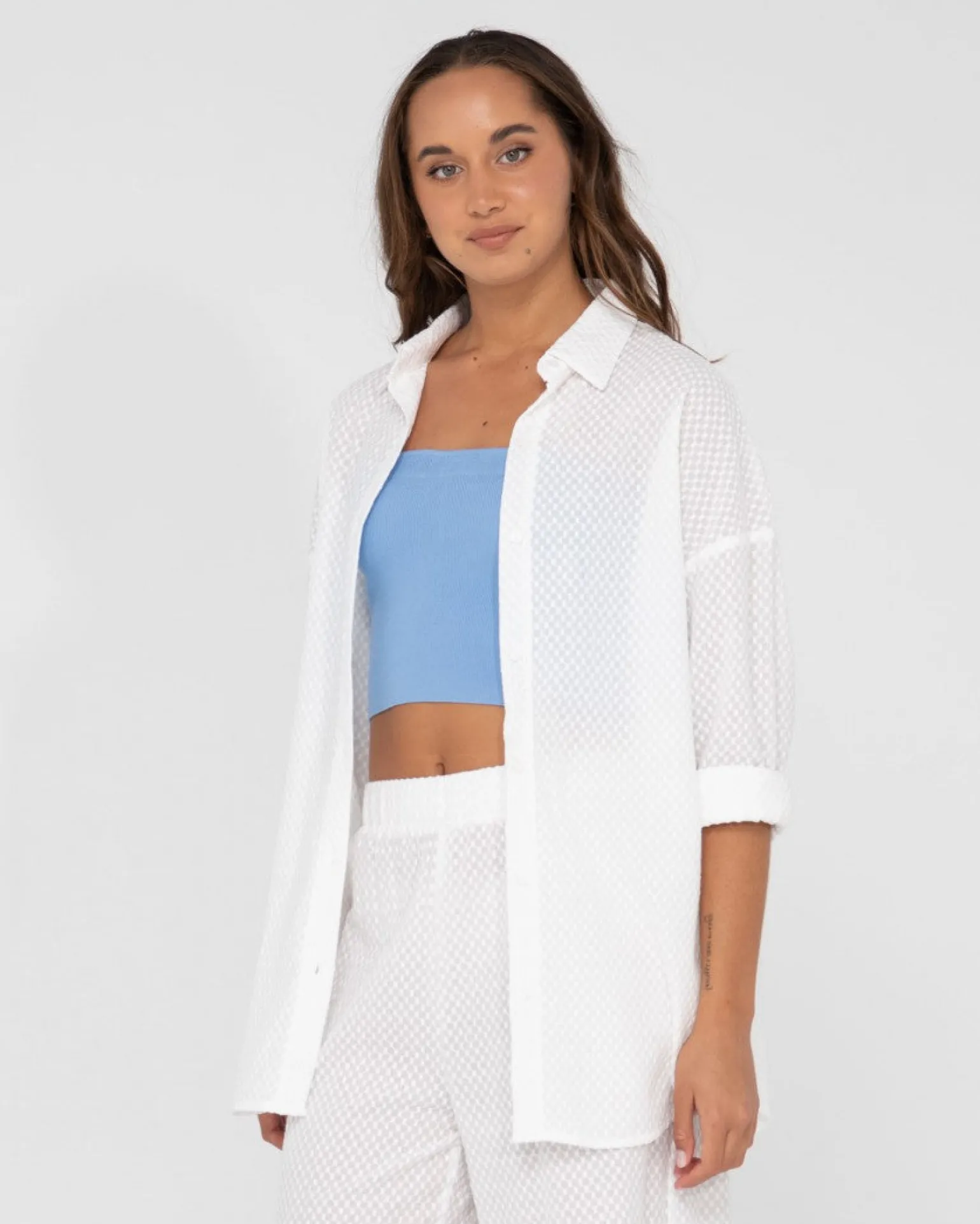 Camisa Extragrande De Manga Larga Isabelle>Rusty Clearance