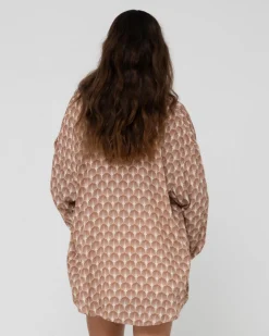 Camisa Oversize De Manga Larga Con Estampado Panama>Rusty Fashion