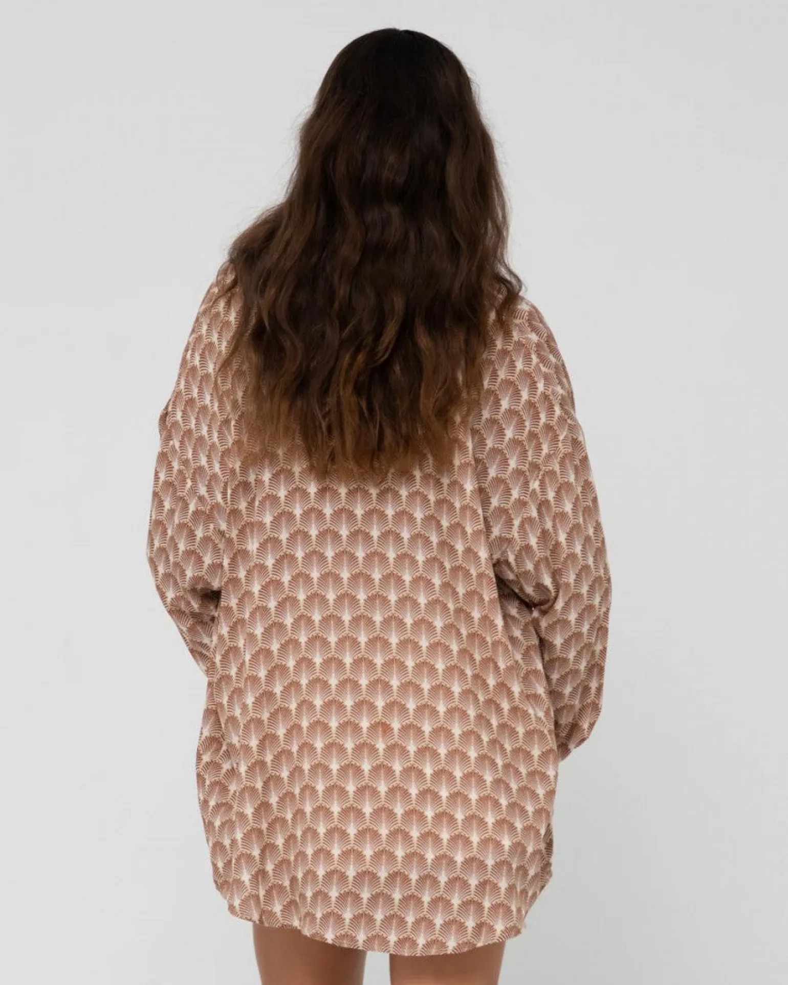 Camisa Oversize De Manga Larga Con Estampado Panama>Rusty Fashion
