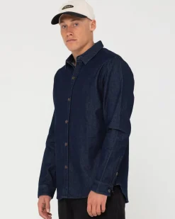 Camisa Vaquera De Manga Larga Dryver><noscript><img width=